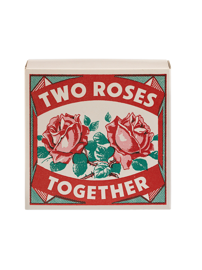Fiammiferi di lusso in una scatola quadrata decorativa TWO ROSES