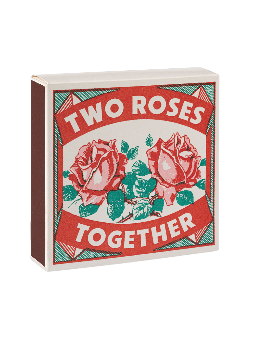 Fiammiferi di lusso in una scatola quadrata decorativa TWO ROSES