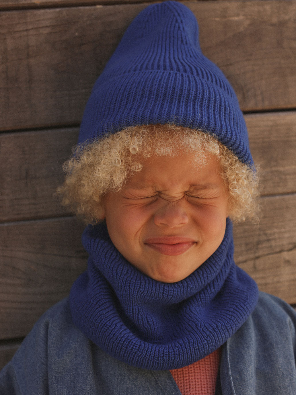 Sciarpa in morbida lana merino Gigi COBALT BLUE