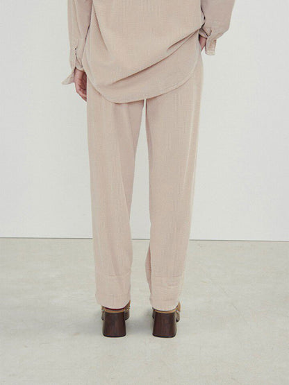 Pantalon en velours côtelé Padow MASTIC