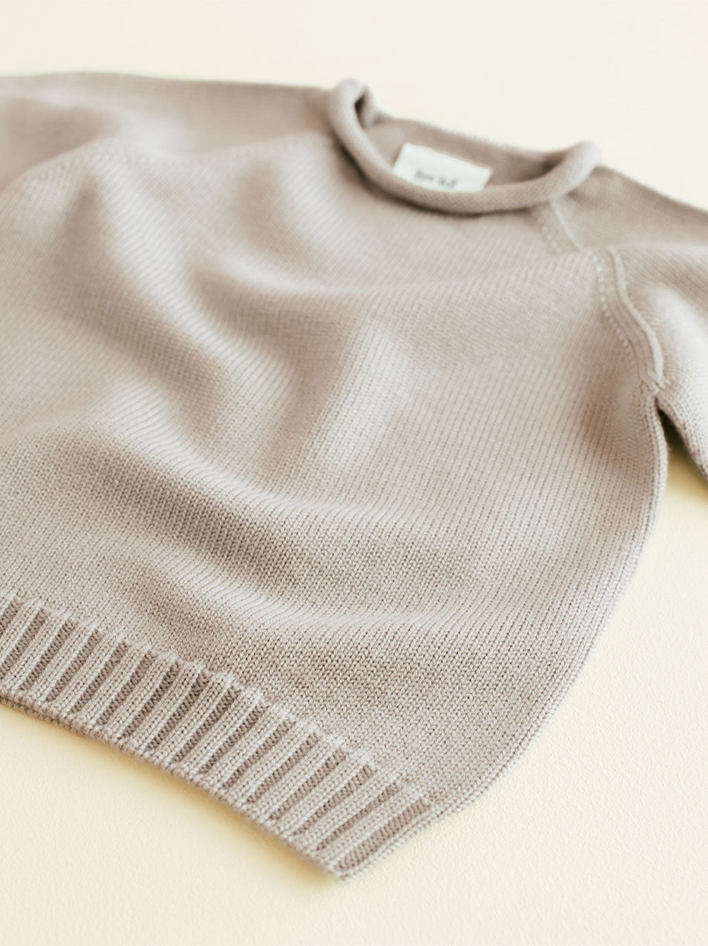 Bezešvý svetr z merino vlny Georgette PEBBLE