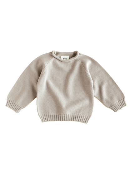 Bezešvý svetr z merino vlny Georgette PEBBLE