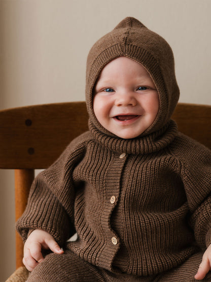 Merino cardigan Inga MOCHA