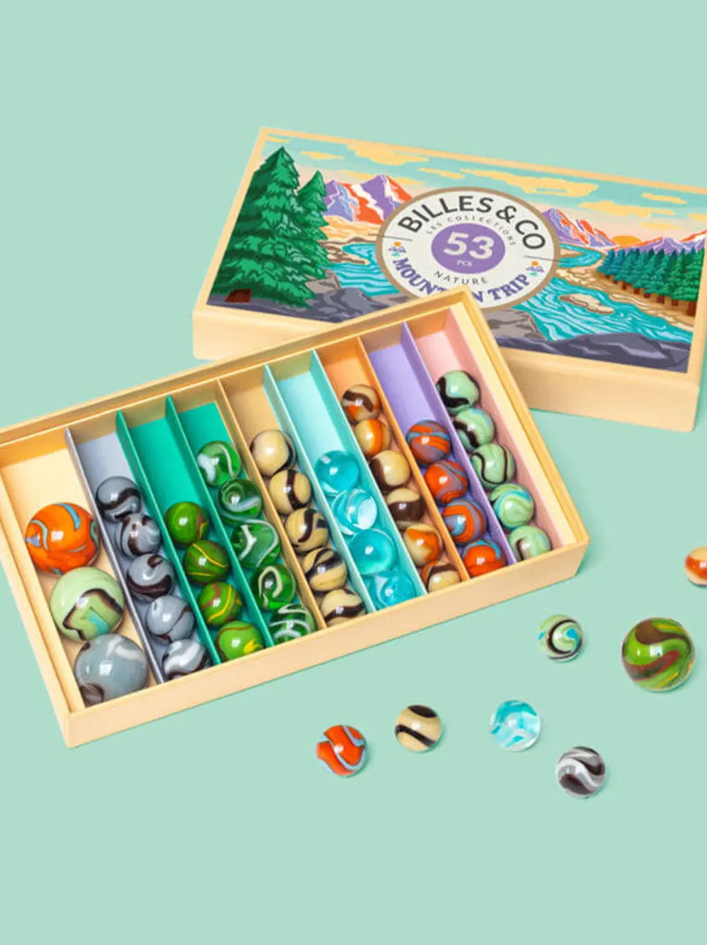 Szklane kulki Box Billes & Co BEBE Concept 