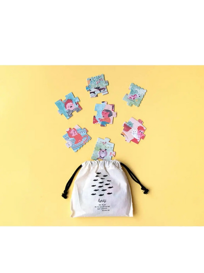 Puzzle kieszonkowe dla dzieci Cats &amp; Dogs Londji BEBE Concept 