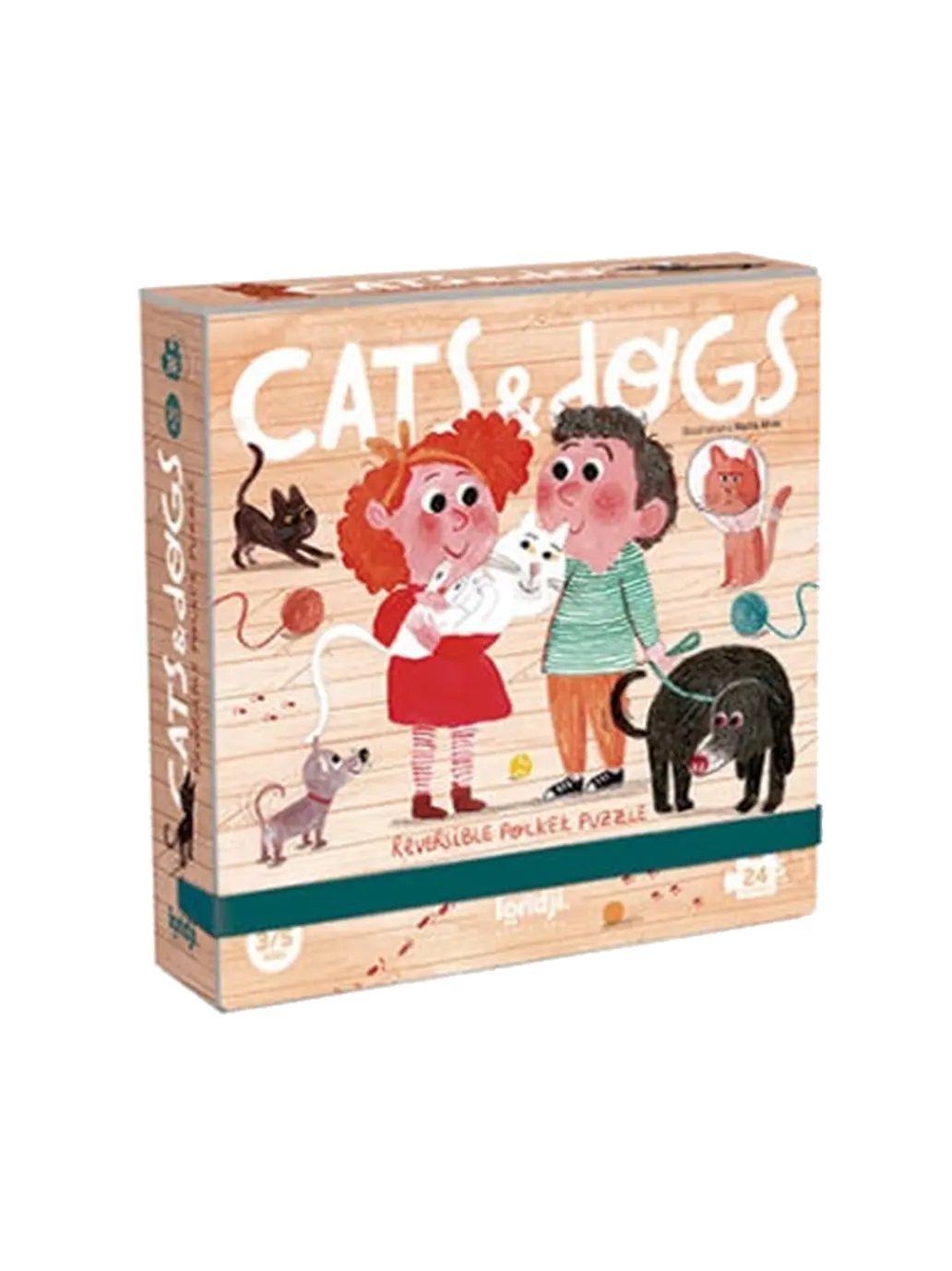 Puzzle kieszonkowe dla dzieci Cats &amp; Dogs Londji BEBE Concept 