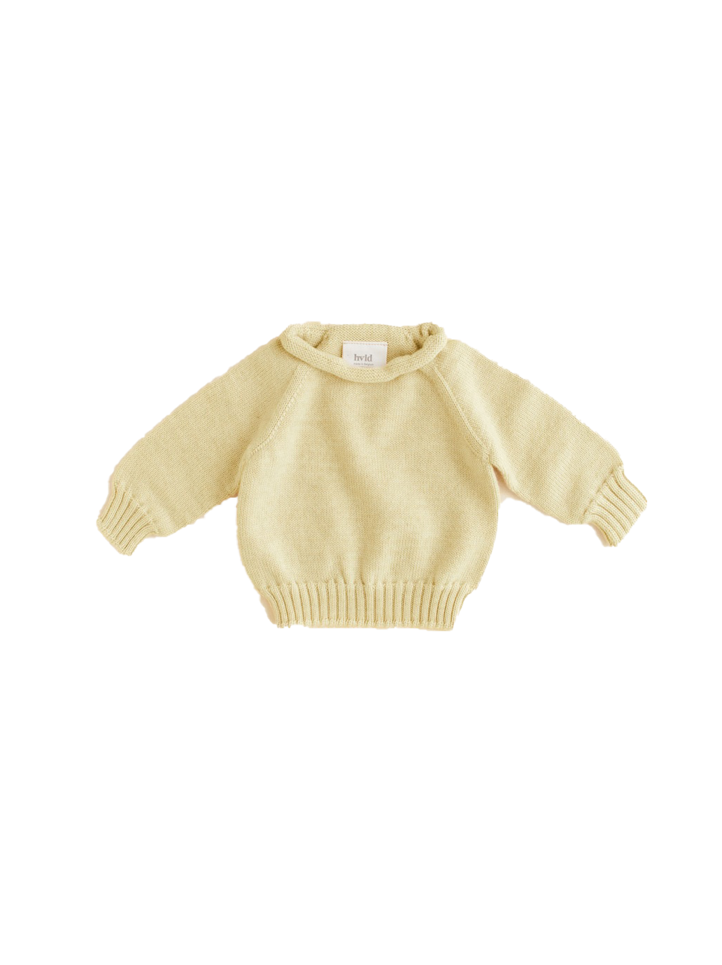 Maglia in georgette di lana merino senza cuciture LIGHT YELLOW