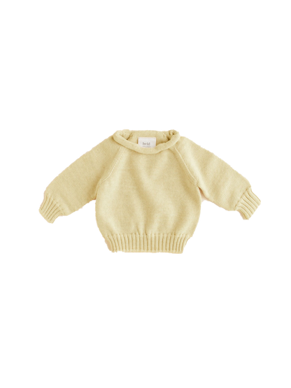 Sweterek niemowlęcy z wełny merino Georgette LIGHT YELLOW