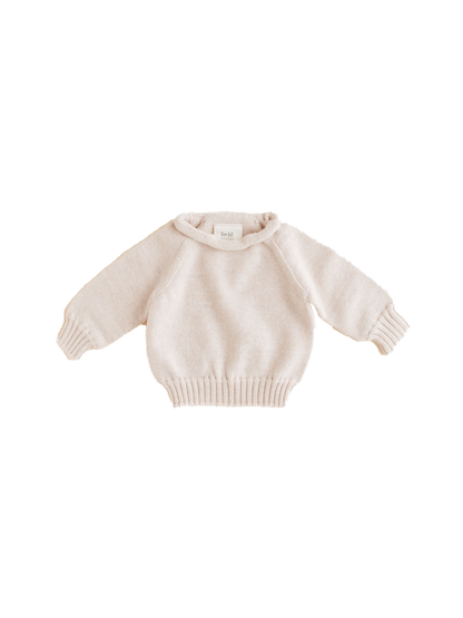 Nahtloser Georgette-Pullover aus Merinowolle CREAM