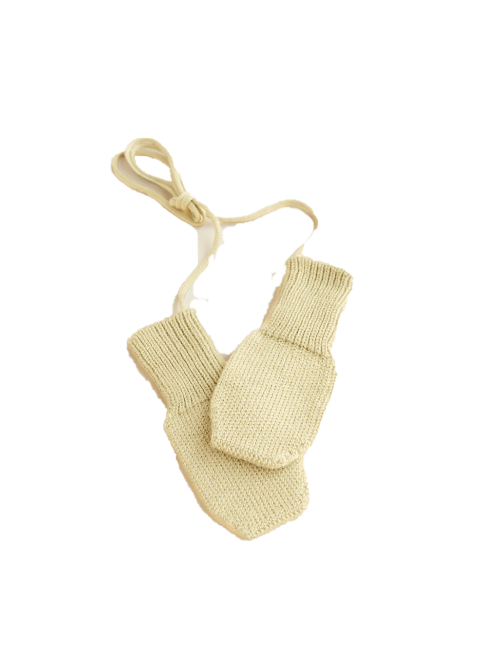 Weiche Fäustlinge aus Merinowolle YELLOW