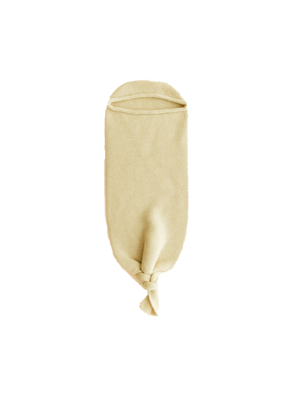 Merino wool cocoon baby blanket LIGHT YELLOW