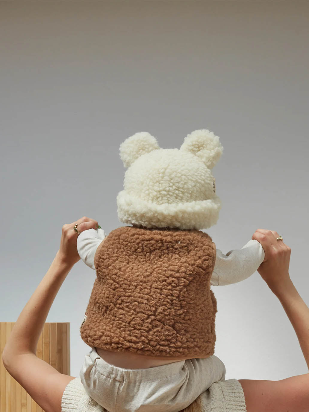 Ciepła czapka merino Teddy hat MILK