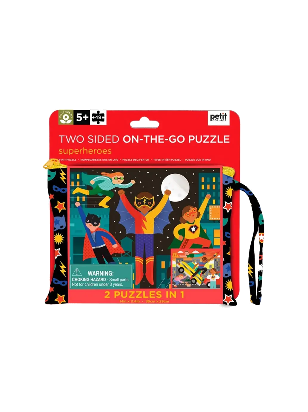 puzzle dwustronne w saszetce Petit Collage BEBE Concept 