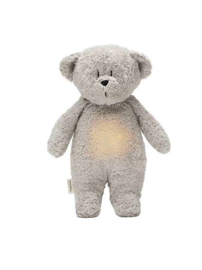 szumiący miś organic z lampką nocną Moonie BEBE Concept 