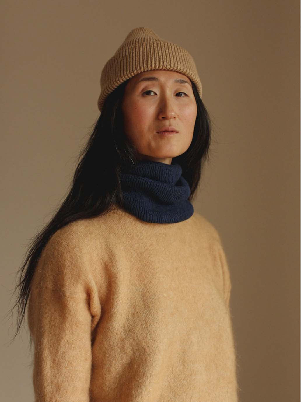 Scarf made of soft merino wool Gigi BLUE
