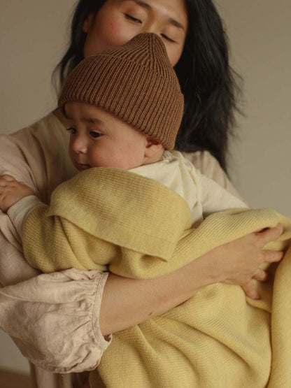 Kocyk merino Felix LIGHT YELLOW