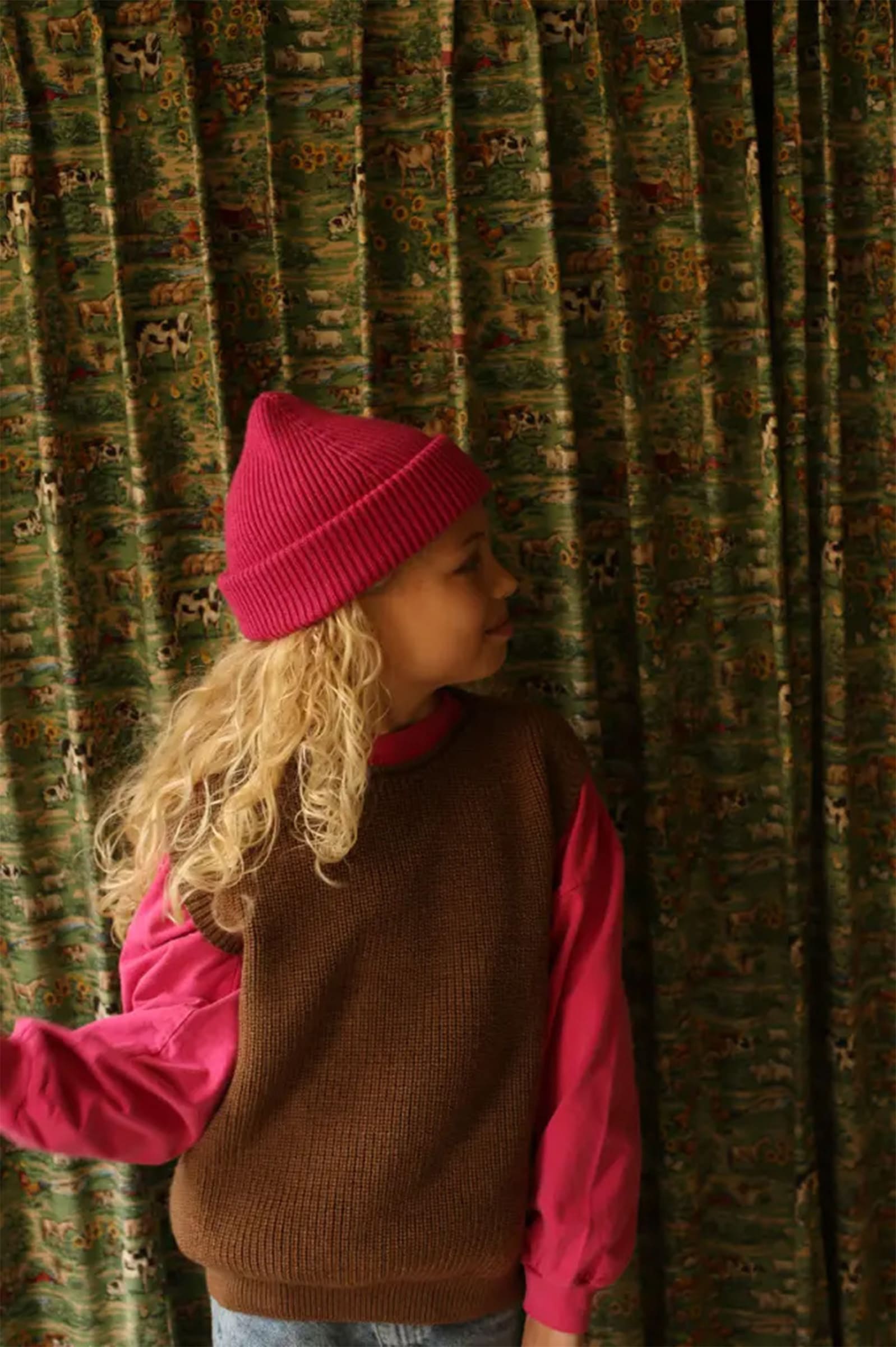 Kamizelka z wełny merino Harvey Kids MOCHA