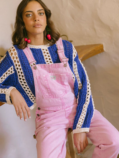 Ogrodniczki dla kobiet FUCHSIA PINK