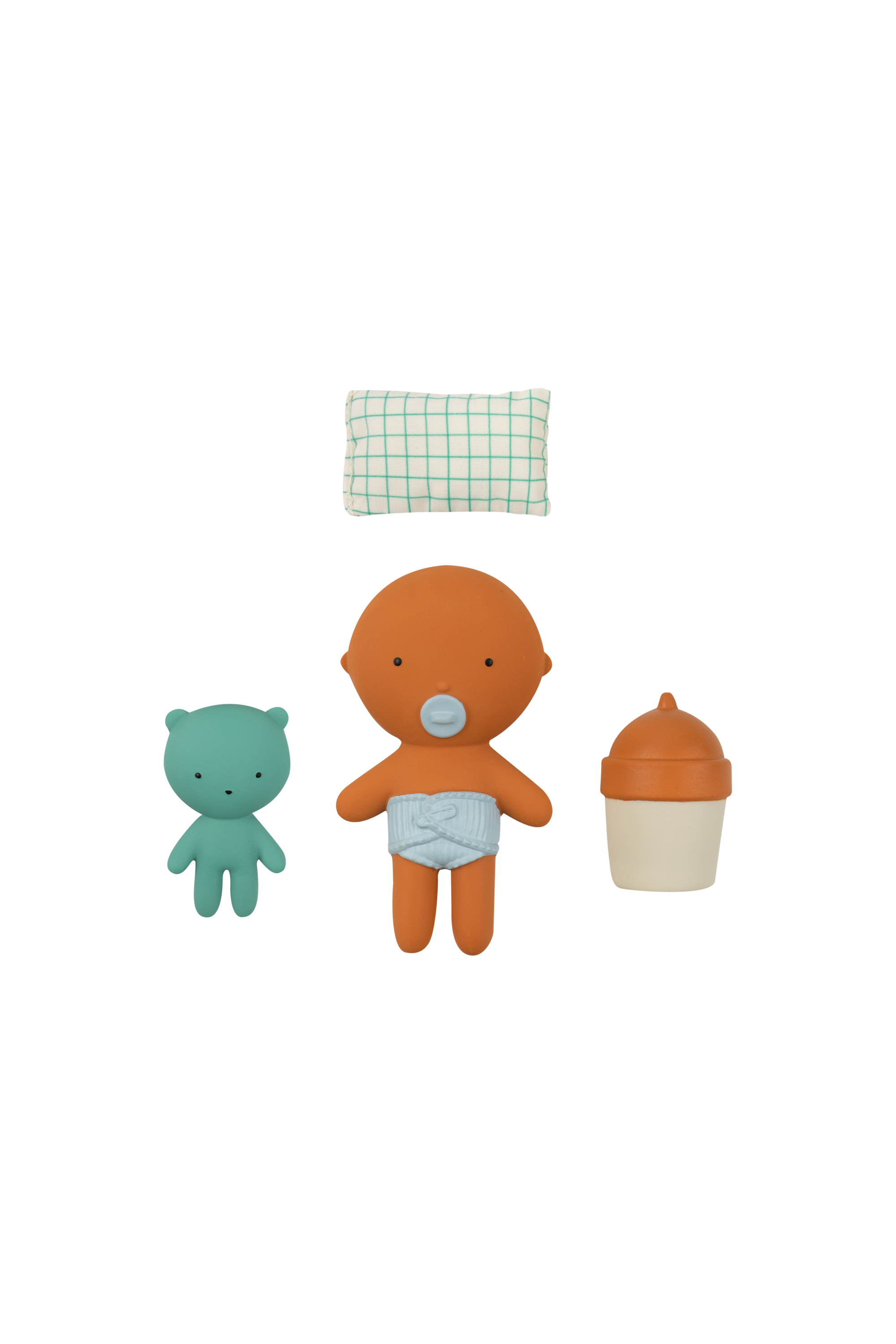 Miniaturowy zestaw z laleczką Gommu Pocket ALMOND