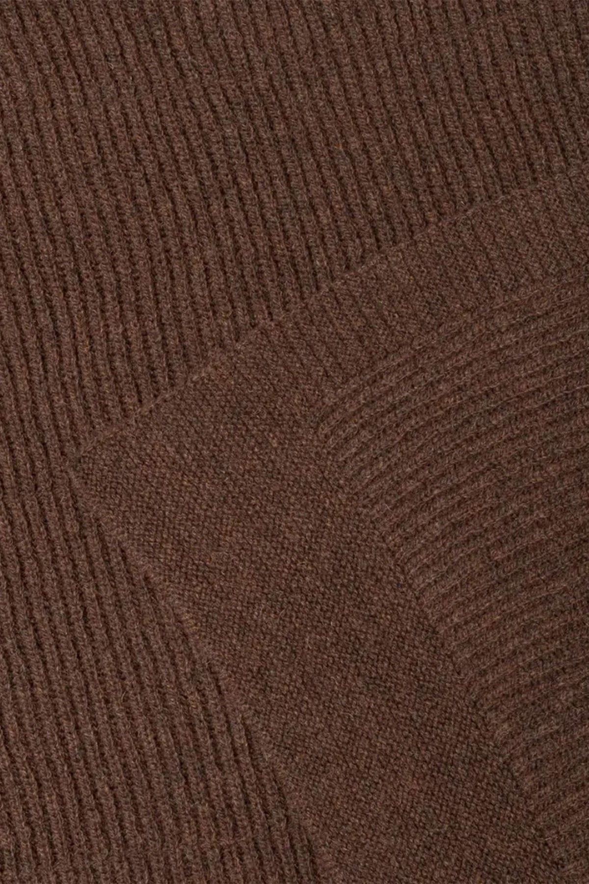 Duży koc z wełny merino Gaston DARK BROWN
