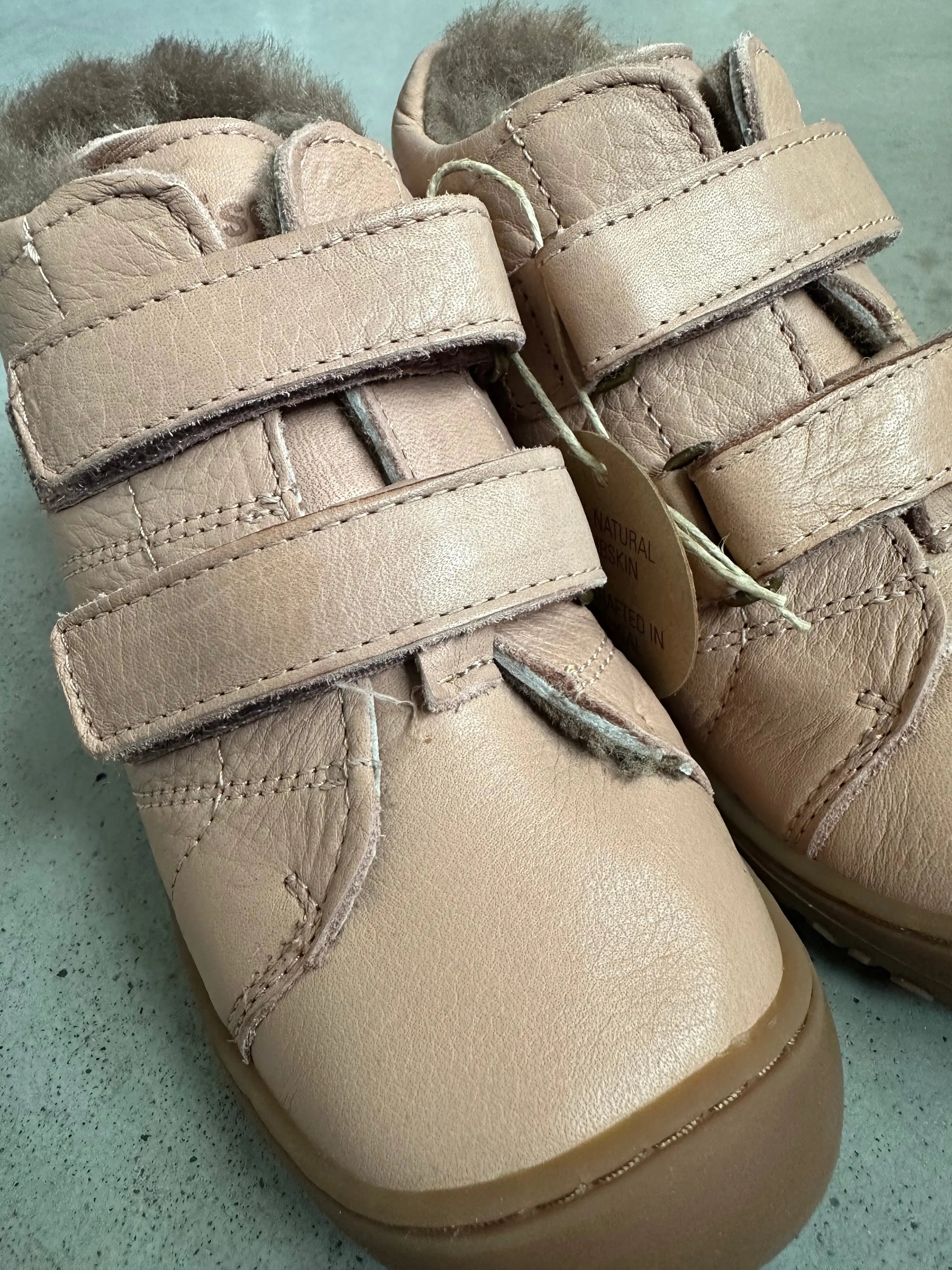 OUTLET Skórzane pierwsze buty ocieplane wełną | rozm. 24 Bisgaard BEBE Concept 