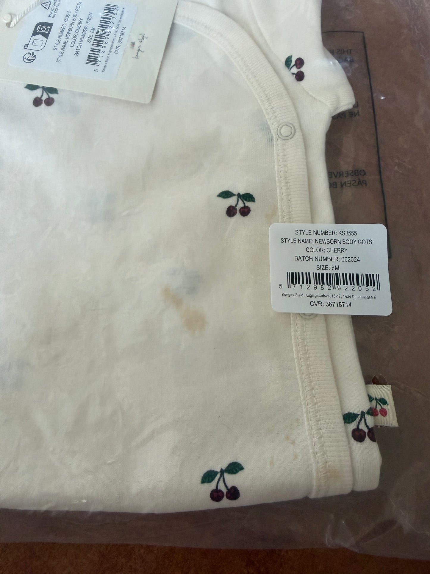 OUTLET kopertowe body z organicznej bawełny | rozm. 6m