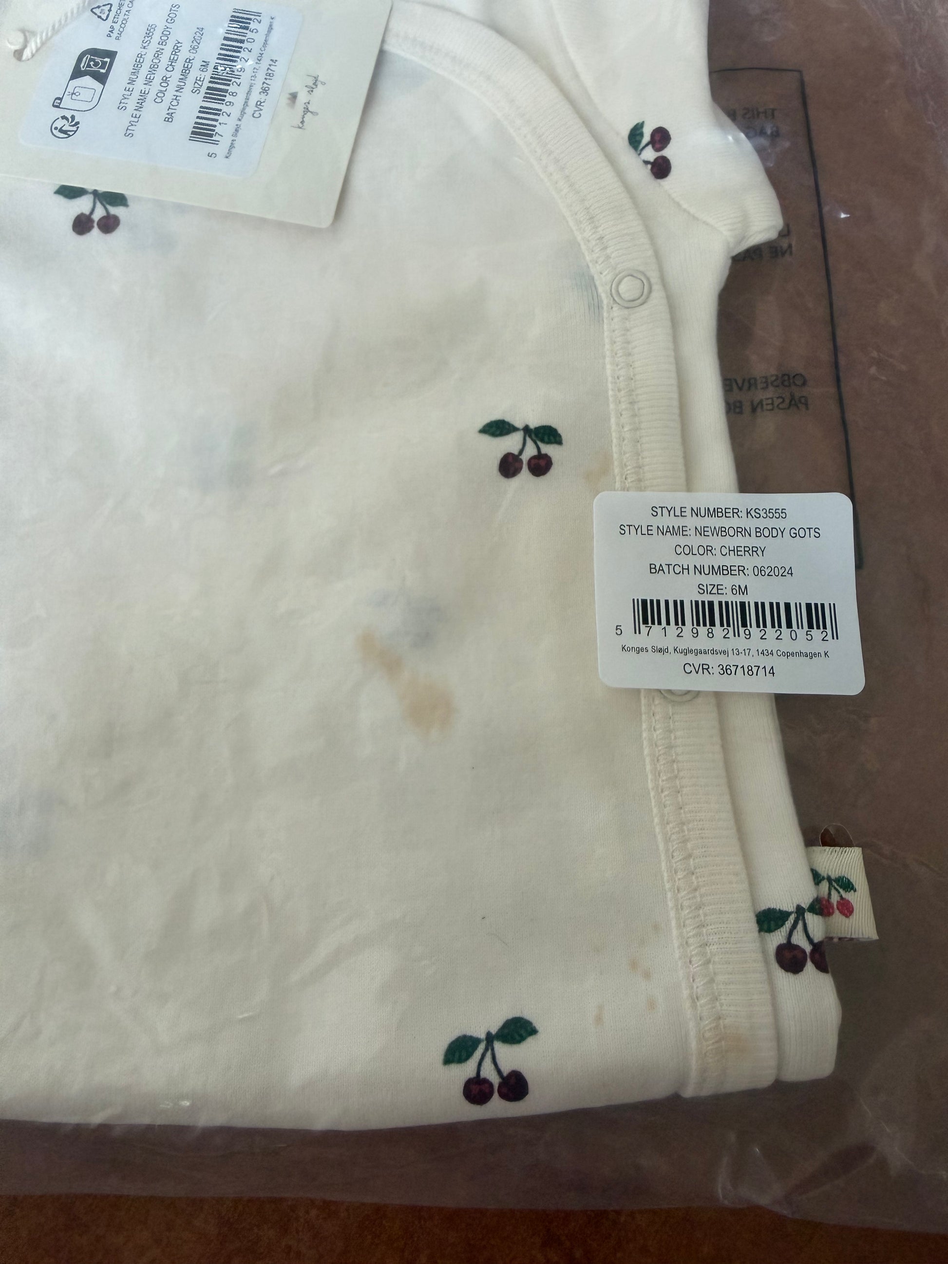 OUTLET kopertowe body z organicznej bawełny | rozm. 6m