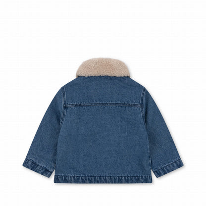 OUTLET Kurtka denim z futrzanym kołnierzem | rozm. 4y bébé concept BÉBÉ Concept 