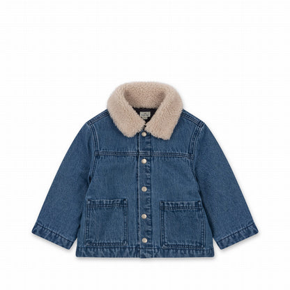 OUTLET Kurtka denim z futrzanym kołnierzem | rozm. 4y bébé concept BÉBÉ Concept 