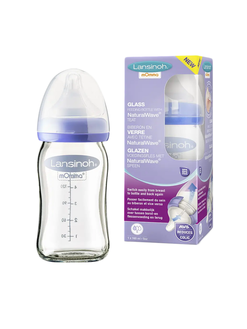 szklana butelka mOmma ze smoczkiem Natural Wave® Lansinoh BEBE Concept 