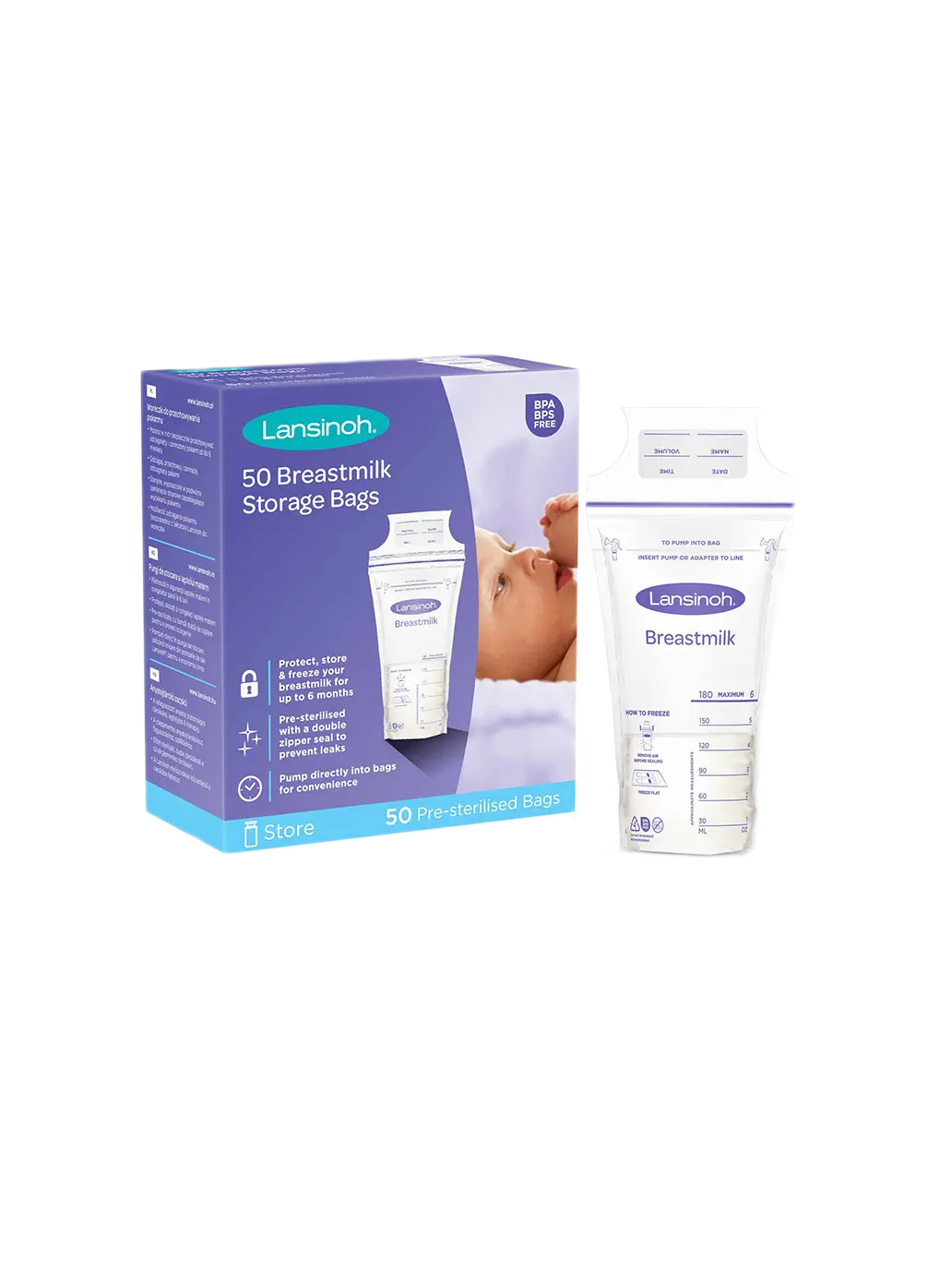 woreczki do przechowywania pokarmu Lansinoh BEBE Concept 