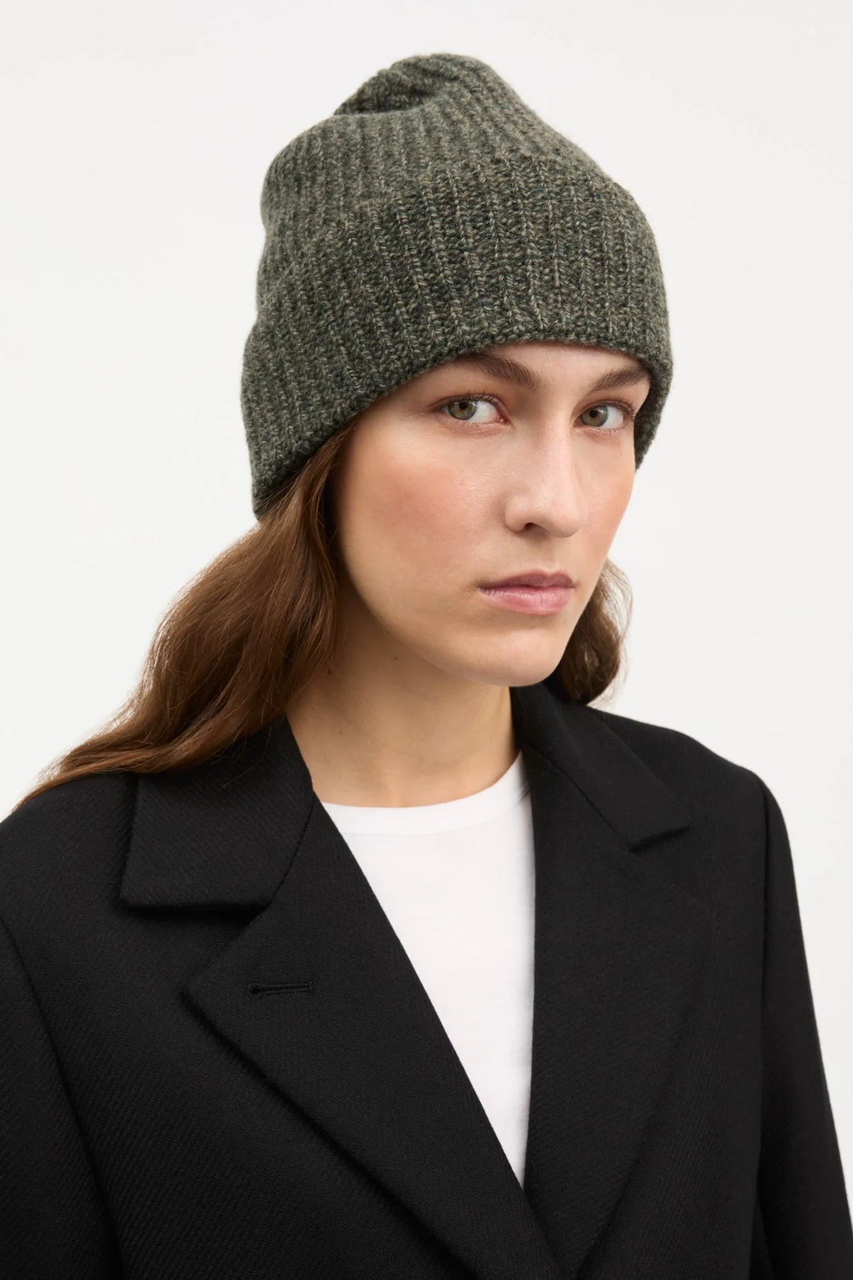 Leya beanie DEEP GREEN MÉLANGE