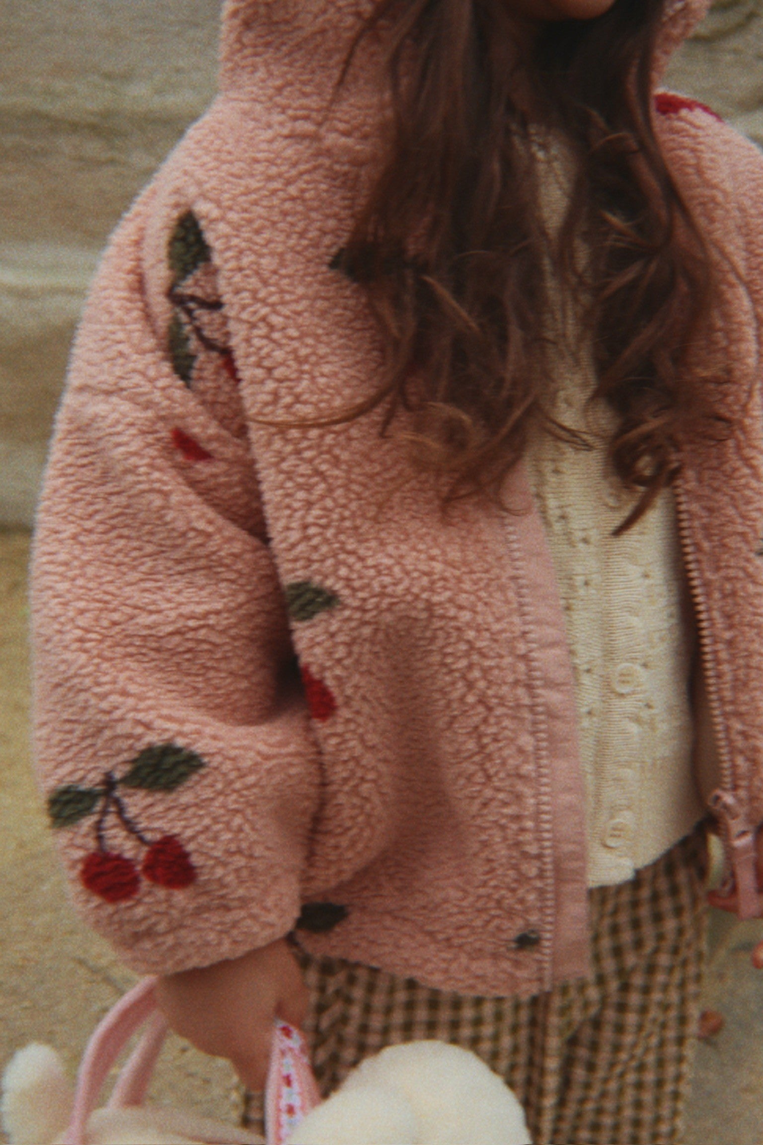 Kurtka polarowa Jody Teddy Jacket MA GRANDE CERISE BLUSH