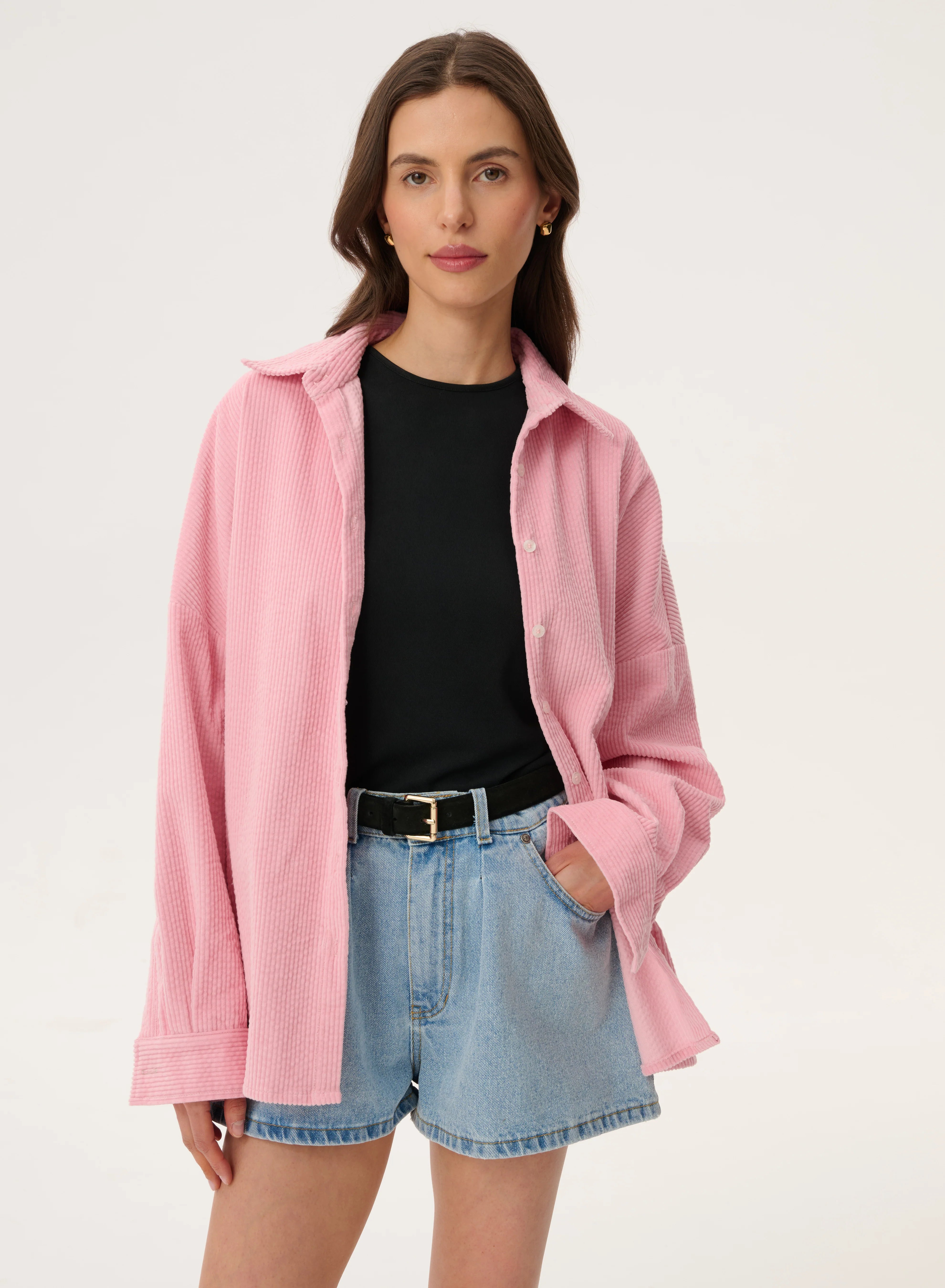 Sztruksowa koszula Meryl PINK