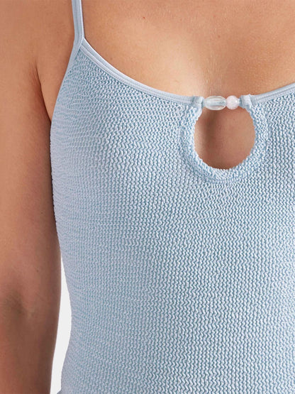 Jednoczęściowy kostium kąpielowy Mia METALLIC ICE BLUE