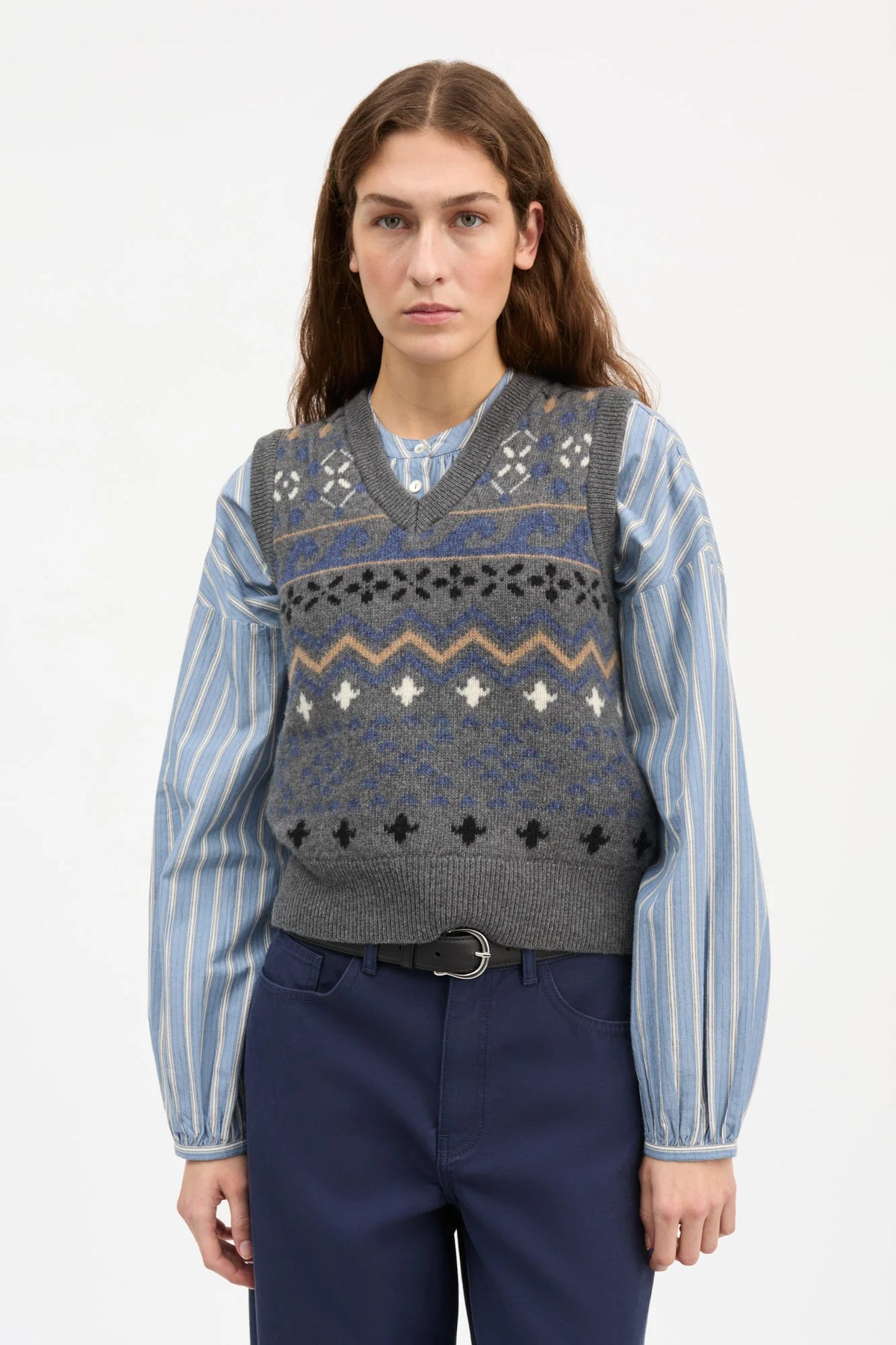 Misty vest GREY JACQUARD