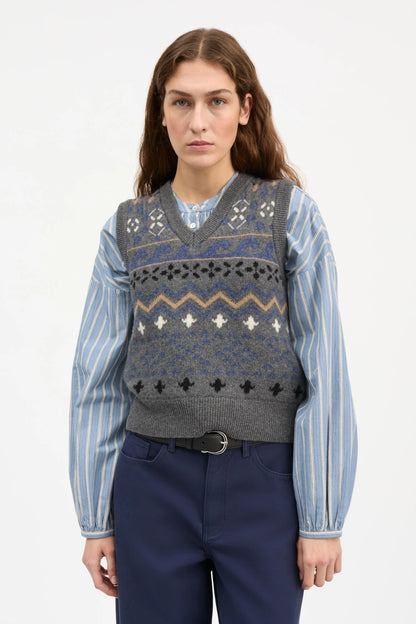Misty vest GREY JACQUARD