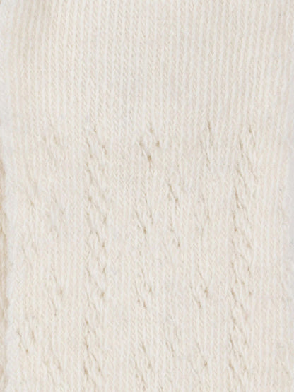 Rajstopy Wool pointelle tights OFF WHITE