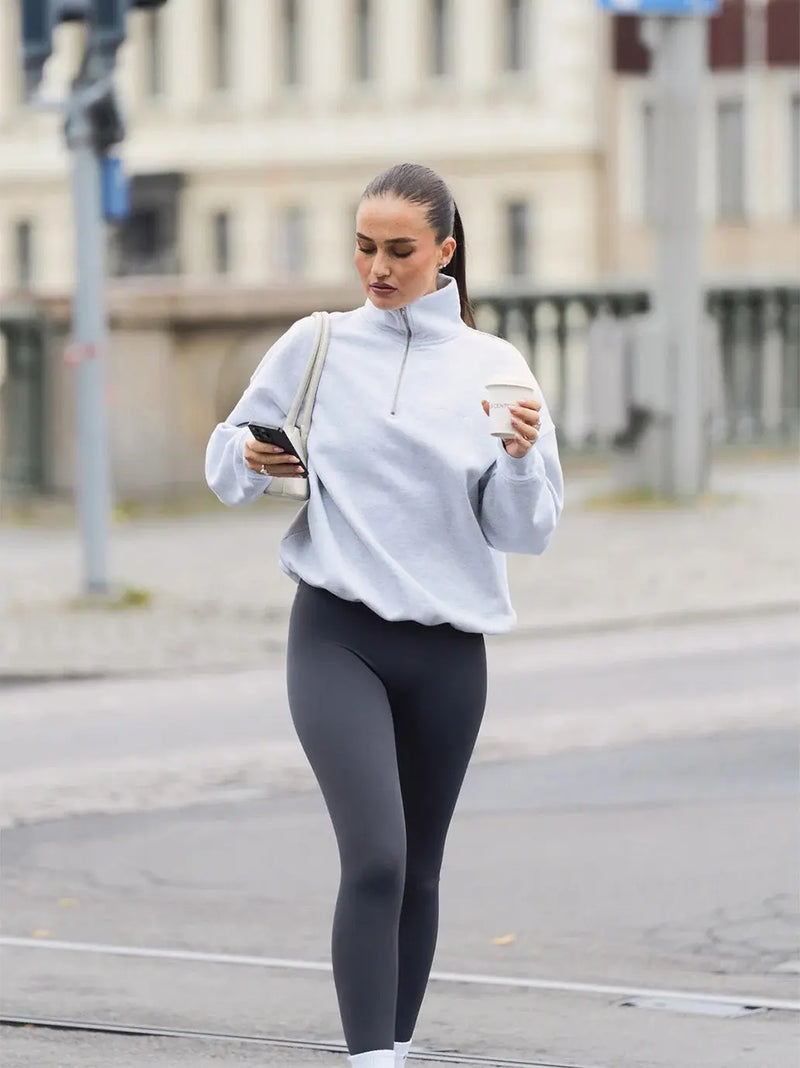 Sisterly Tribe Oversized Half Zip Sweatshirt Sisterly Tribe BEBE Concept 