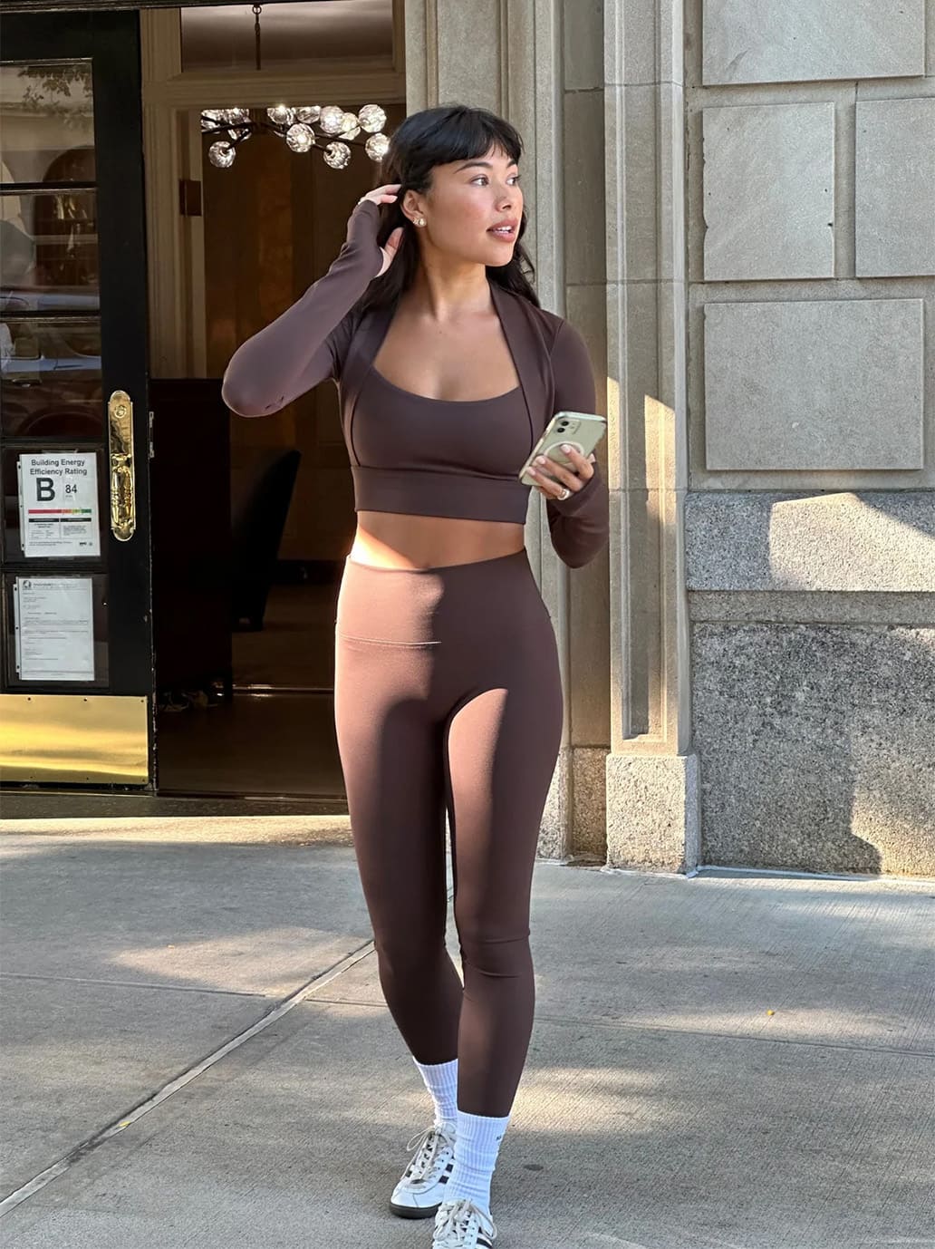 Softsculpt Bolero Long Sleeve Top ESPRESSO