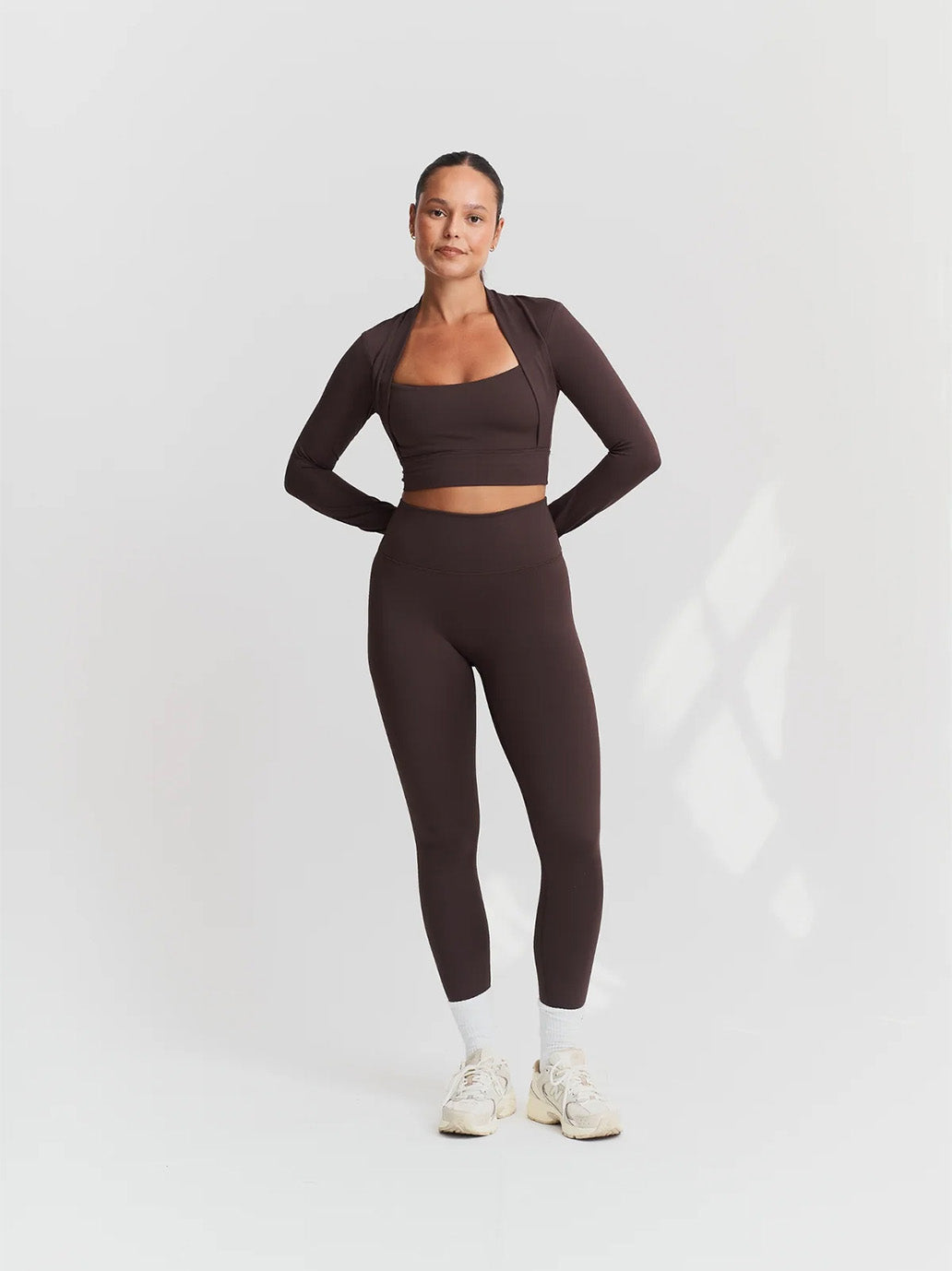 Softsculpt Bolero Long Sleeve Top ESPRESSO