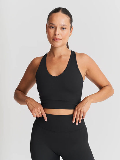 Softsculpt V-neck Cross Back Bra BLACK