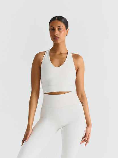 Softsculpt V-neck Cross Back Bra MARSHMALLOW