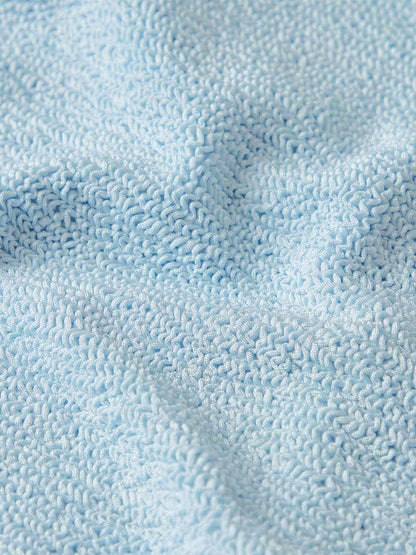 Jednoczęściowy kostium kąpielowy Square Neck METALLIC ICE BLUE