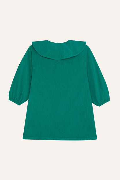 Daisies Embroidery Green Dress GREEN