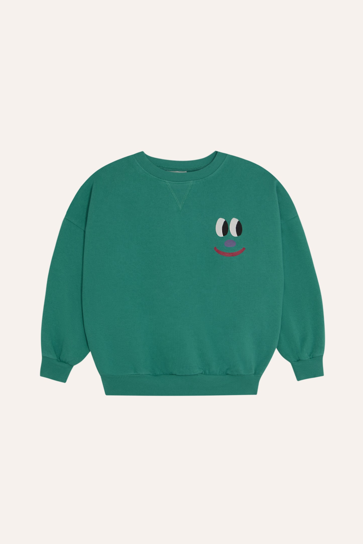 Smiling Face Green Sweatshirt