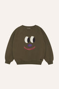 Big Smiling Face Sweatshirt GREEN