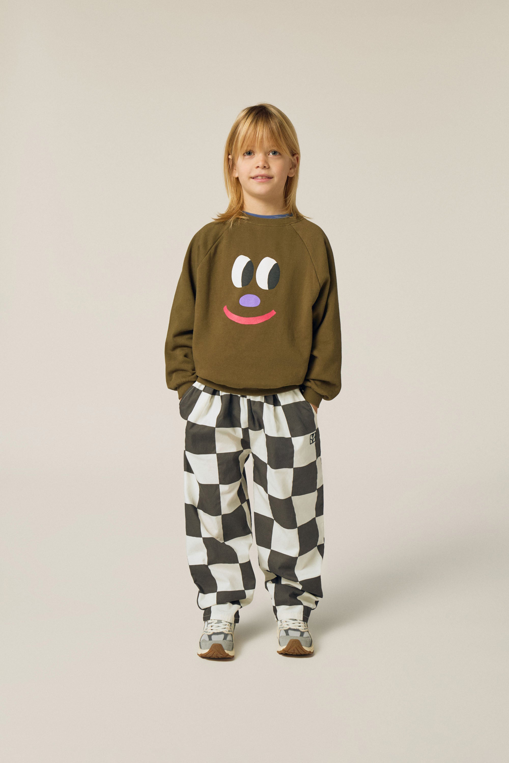 Big Smiling Face Sweatshirt GREEN