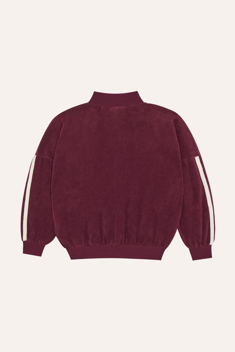 Burgundy Color Block Sweatshirt