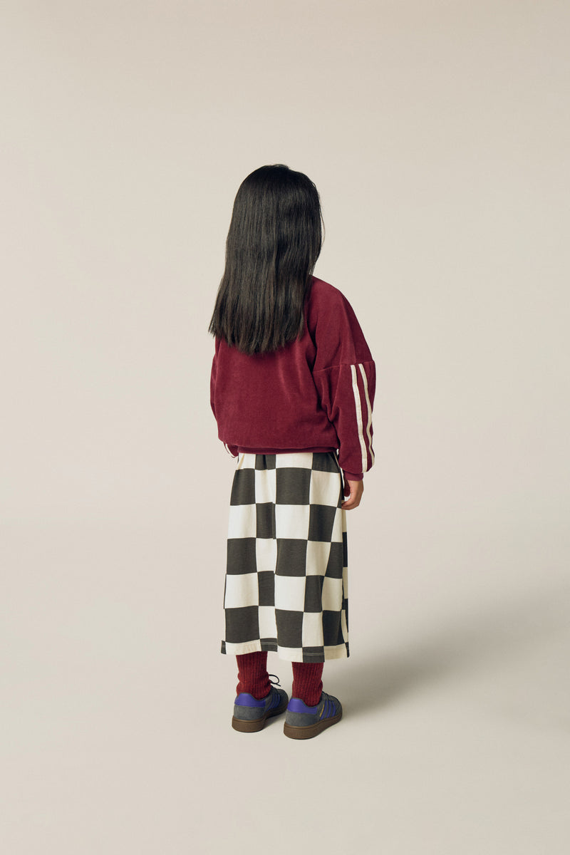 Burgundy Color Block Sweatshirt